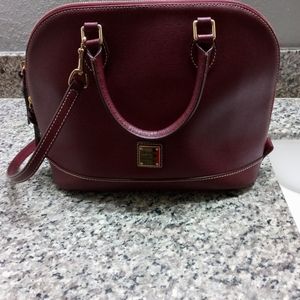 BURGUNDY DOONEY AND BOURKE HANDBAG